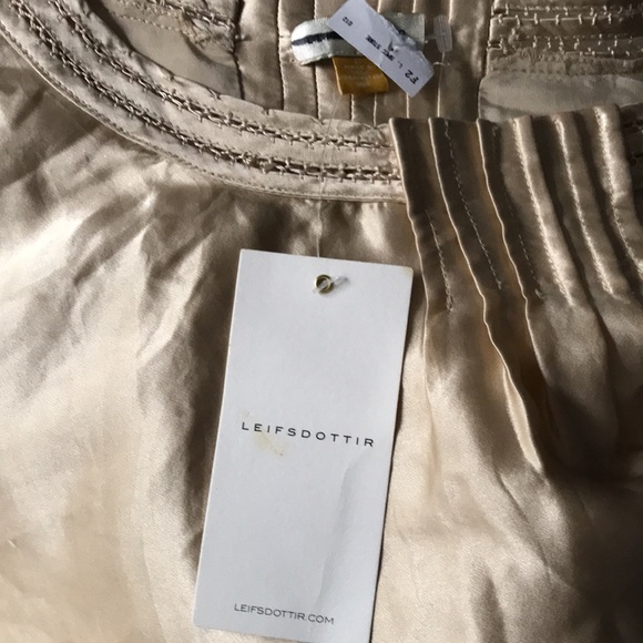 Anthropologie Leifsdottir Cream and Blue Ombré Silk Blouse - Picture 3 of 7